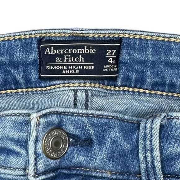 Abercrombie and Fitch Simone High Rise Ankle Distressed Jeans - Picture 5 of 6